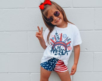 4th of July Statue of Liberty Shirt, USA Tee, America 4th July Shirt, USA America Flag, American Girl Shirt, July Fourth Shirt,Freedom Shirt
