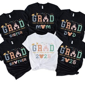 Disney Grad 2025 Shirt, Graduation Castle Family Trip Shirt, Magic Kingdom Graduate Trip Shirt, Class of 2025 Shirt, Mickey Grad Shirt
