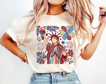 Statue of Liberty Shirt, Resist Shirt, Feminist Shirt, Liberty T-Shirt, Liberty Shirt,4 of the July Gift,American Shirt,New York Tee,Freedom