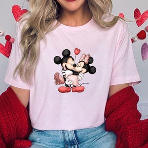 Vintage Mickey and Minnie Shirt, Disney Valentines Day T-Shirt, Disney Valentine's Day Trip Shirts, Mickey Minnie Valentine Couples Shirt
