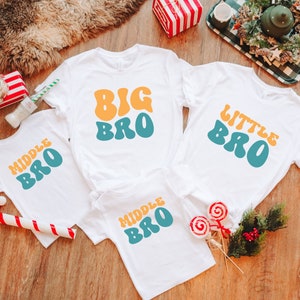Big Middle Little Shirts, Baby Announcement T-Shirt, Cousin Squad Shirt, Sibling To Be Matched, Baby Brother Sister, Third Sibling Reveal.
