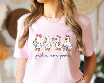 Just a Mama Goose Mother's Day T-Shirt, Cute Funny Mama Goose Tee, Family Leader Humor Shirt, Coquette Mom Gift Idea, Mom Shirt Sweatshirt