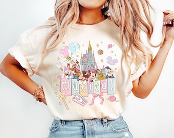Disney Mickey and Friends Shirt, Disney Magical Pastel Park Snacks Shirt, Disneyland Magic Shirt, Magical Castle 2026 Shirt