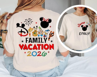 Custom Disney 2026 Family Vacation Shirts, Personalized Mickey Castle 2026 Shirts, Disneyland Family Trip Shirt, Custom Mickey Trip Shirt
