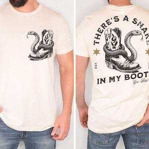 Chemise homme Toy Story, il y a un serpent dans ma botte, t-shirt unisexe épais imprimé sur le devant et l'arrière, chemise Woody Park Hopper pour papa, t-shirt meilleur ami