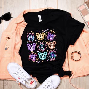 Mickey & Friends Ghost Disney Halloween Shirt, Mickey's Not So Scary Halloween Party 2025, WDW Disneyland Family Halloween, Neon Disney Tee