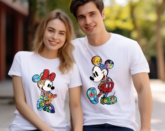 Mickey und Minnie paar Sweatshirt, Disney Shirt, Valentinstag Geschenke, süßes Mickey Minnie Shirt, Disney passendes Shirt, ihr Micky seine Minnie,