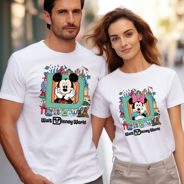 Retro Mickey Minnie Walt Disney World Shirt, Disney Couple Shirts, Walt Disney World Shirt, Disneyworld Shirt, Retro Disney Shirt, WDW Shirt