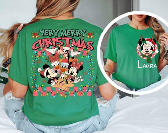 Benutzerdefinierte Disney sehr frohe Weihnachten Shirt, benutzerdefinierte Disney Weihnachten alle Charaktere Shirt, Disney Familie Weihnachten Shirt, Weihnachtsgruppe Shirt