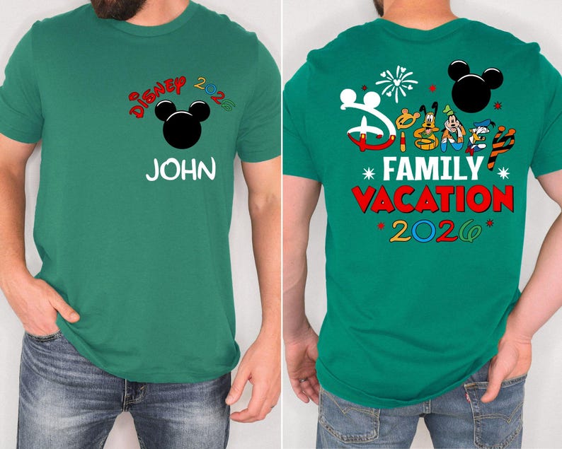 Custom Disney 2026 Family Vacation Shirts, Personalized Mickey Castle 2026 Shirts, Disneyland Family Trip Shirt, Custom Mickey Trip Shirt image 4