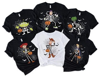 Disney Halloween-shirt, Toy Story skelet Halloween-sweatshirt, Halloween-shirt, Disney Mickey en vrienden-personages Halloween-ballon-T-shirt