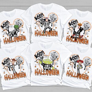 Disney Halloween Shirt, Toy Story Skelett Halloween Sweatshirt, Halloween Shirt, Disney Mickey und Friends Charaktere Halloween Ballon T-Shirt