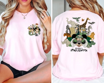 Mickey and Friends Safari Shirt, Two-sided Disney Animal Kingdom Shirt, Disney Family Safari Trip Shirt, Animal Kingdom Shirt, Disney Trip