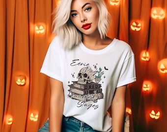 Bücherwurm Halloween Shirt Gruseliges lustiges Halloween Shirt, Halloween Lese Shirt, Halloween Buch Liebhaber Geschenk zum Geburtstag, Back to School Geschenk
