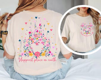 Glücklichster Ort auf Erden Shirt, Magic Kingdom Shirt, Disney Schloss Sweatshirt, Mickey Mouse Shirt, Disney World Trip Shirt, Magic Castle Tee