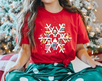 Disney Snowflake Christmas Sweatshirt, Disneyland Xmas Shirt, Magic Kingdom Holiday Shirt, Mickey Snowflake T-Shirt, Disney Christmas Trip