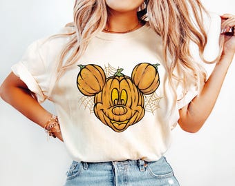 Retro Disney Mickey Mouse Halloween Shirt, Mickey Halloween Pumpkin Shirt, Disneyland Halloween Shirt,Halloween Pumpkin Shirt,Halloween Gift