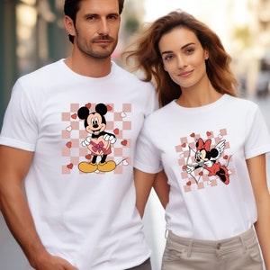 Mickey And Minnie In Love T-Shirt, Valentines Day Gift Shirts, Disney Trip Shirt, Disney Matching Couples Shirt, Disney Family Matching Tee