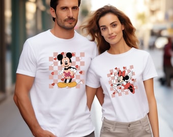 Mickey And Minnie In Love T-Shirt, Valentines Day Gift Shirts, Disney Trip Shirt, Disney Matching Couples Shirt, Disney Family Matching Tee