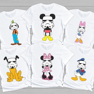 Vintage Disney Mickey And Friends Star Wars Shirt, Star Wars Family Shirts, Disney All Character Tee Mickey Mouse Stormtrooper, Disney Trip