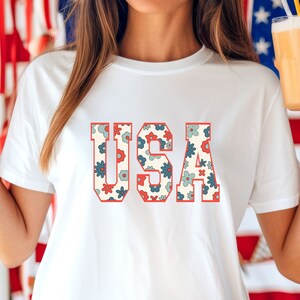 Retro USA Graphic Tee, 4th of July Shirt, American Graphic Tee, Trendy USA Shirt, Cute Oversized Tee, Freedom Shirt
