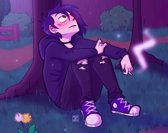 Stardew Sebastian Smoke Print