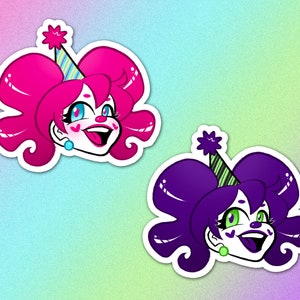 Pegatinas de chicas payaso