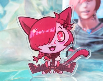 Figura acrílica de G'raha Tia con cola ondulada de FFXIV