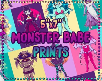 5"x7" Monster Babe Prints