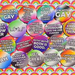 Bottoni LGBTQ+ Funny Pride da 2,25"