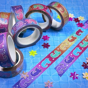 Rainbow Axolotl Washi Tape 15mm x 10m