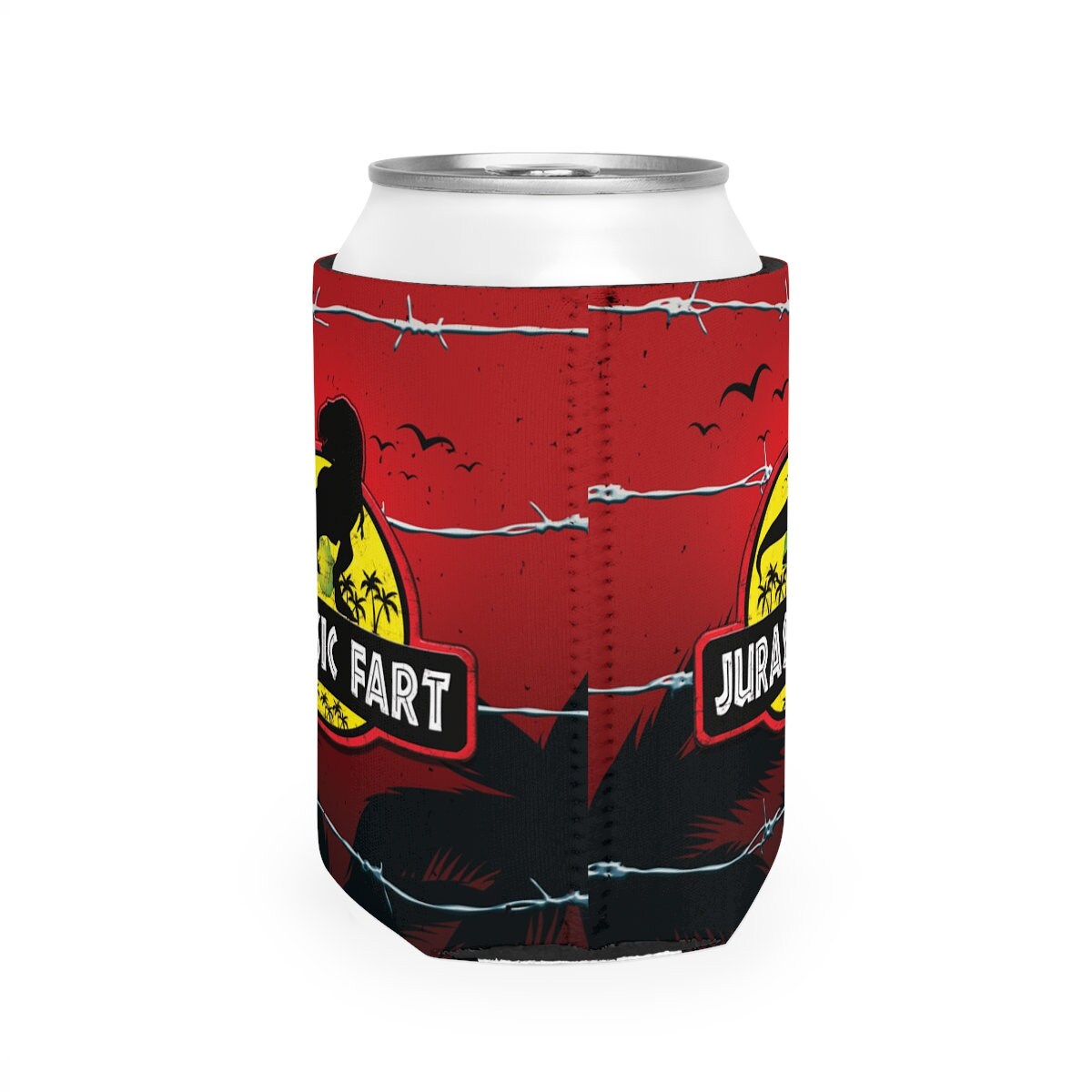 Jurassic Fart Dinosaur Can Cooler Sleeve Coozie Funny Gifts for Him Gag