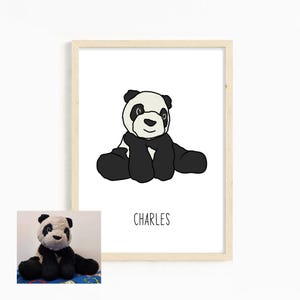 DIGITAL Illustration of Child's Toy / Teddy / Stuffy from Photo