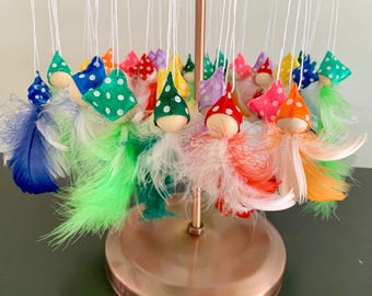 Carnival is colorful - Bonn - Cologne - Angels with fools' caps in rainbow colors