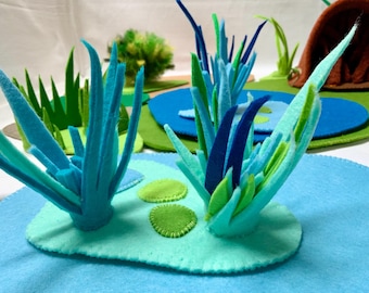 Seaweed, plants, aquatic plants, felt - addition to the mats - individually and in sets
