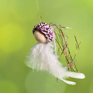 Christmas edition - magical feather angels with glitter cap and tail
