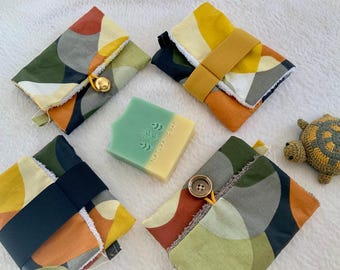 Soap bag square Indian Summer - soap bag - waterproof - travel - vacation - bag for your hair soap - shampoo bag