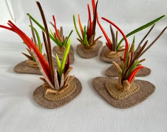Pampas grass - felt grass tufts - expand the play possibilities of your felt mats