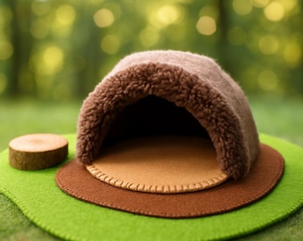 A wild cave for even the youngest children - stable and creative in play - upcycled from wool and felt