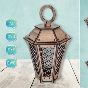 Lantern Laser Cut File 3D Glowforge SVG DXF per Plasma DIY cnc Project Funny Kids Bundle