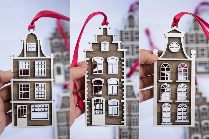 Christmas Ornament 2024 Amsterdam SVG DXF Laser Cut Files for