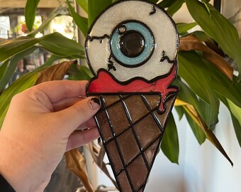 Eyeball ice cream sun catcher/ice cream sun catcher