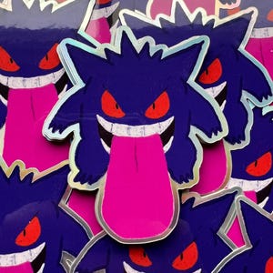 Gengar holographic sticker/pokemon gengar sticker/Gengar decal