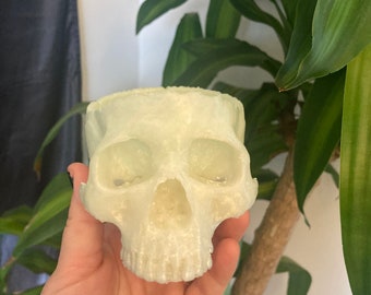 Glow in the dark skull planter/3d printed skull dish