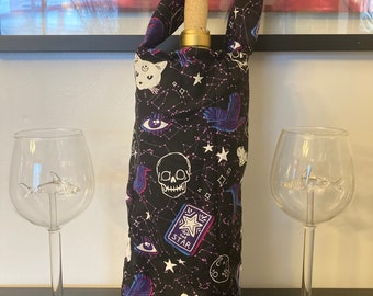 Spooky tarot wine tote/booze bag