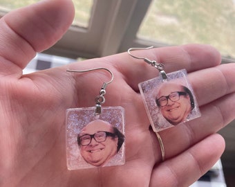 Danny Devito glitter earrings