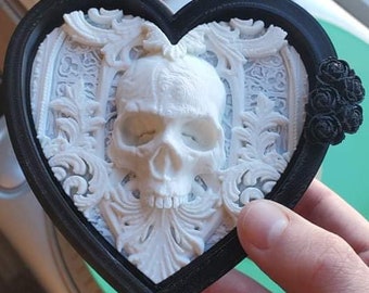 Lacey skull heart box/3d printed box