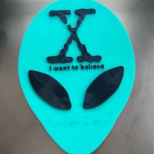 X-files Sign. 3D printed