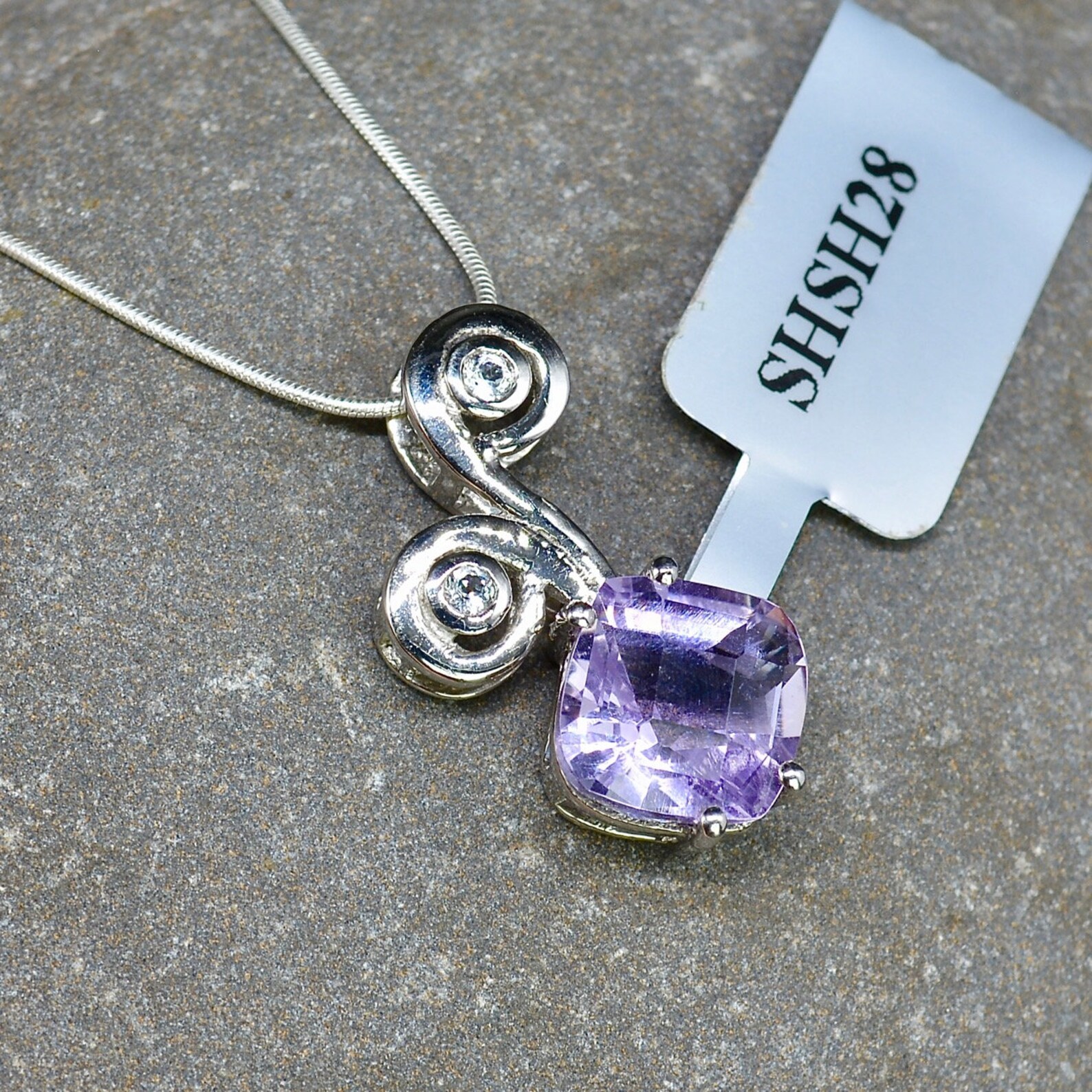 Genuine Rose de France Amethyst and Topaz Sterling Silver | Etsy