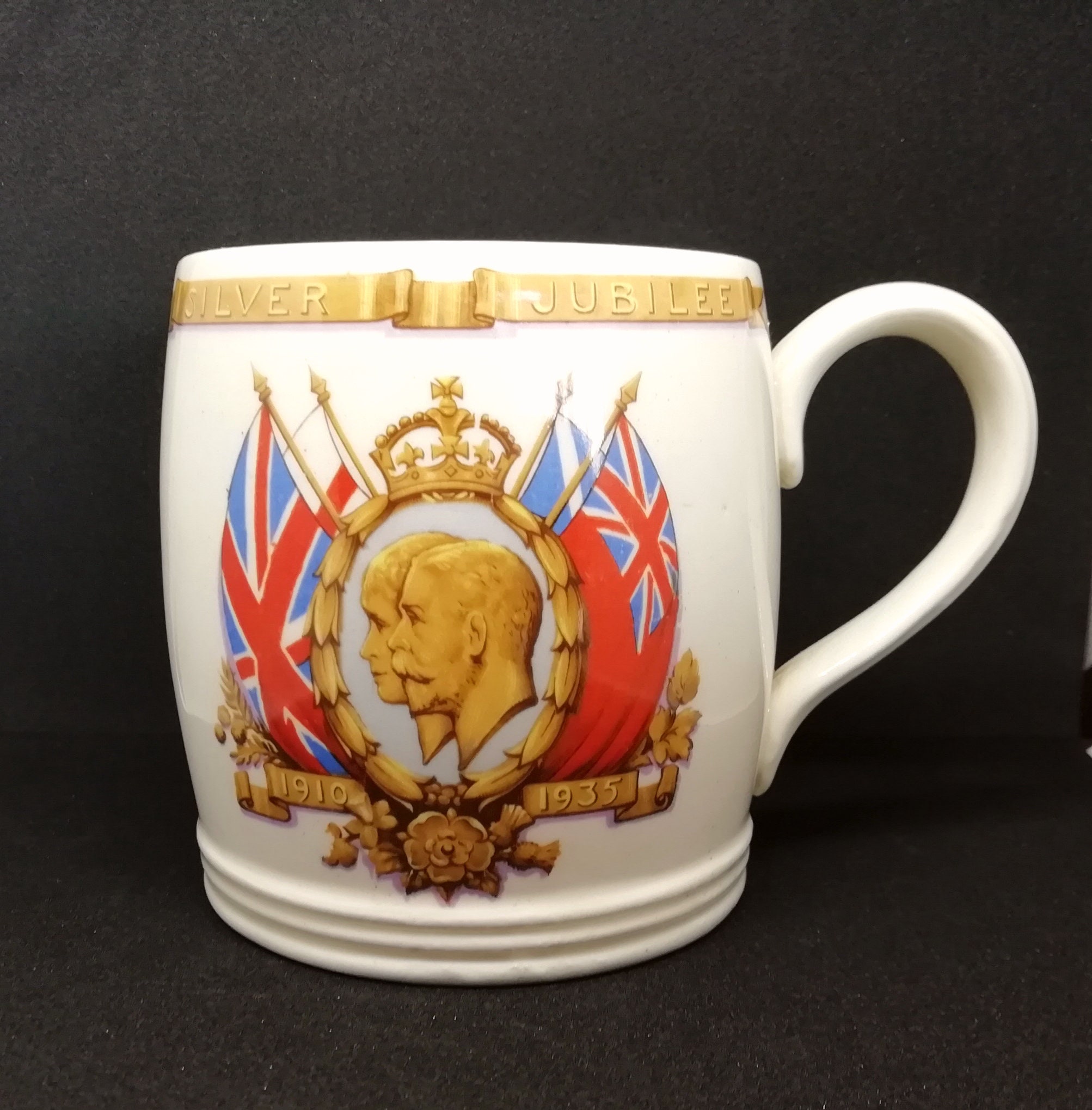 King V Silver Jubilee Mug 1935 Queen Mary Vintage Etsy